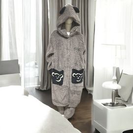 Пижама Медведь, серая, с карманами, PA004, 108 см
