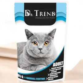 Hrana umeda DR.TREND, pentru pisici adulte, hairball control, 85 g