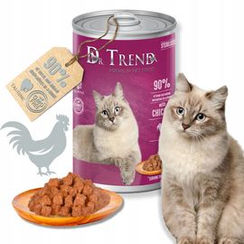 Hrana umeda DR.TREND, pentru pisicile sterilizate, cu pui in sos, 400 g
