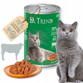 Hrana umeda DR.TREND, pentru pisici adulte, cu vita in sos, 400 g