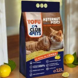 Наполнитель CLUB4PETS, TOFU, с запахом лимона, 12 л, 5 кг