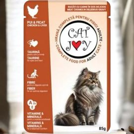 Hrana pentru pisici CAT JOY Adult, umeda, pui, 85g