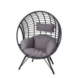 Scaun Sfera, cu perna, negru, H165cm