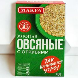 Fulgi de ovaz MAKFA, cu tarate, 400 g