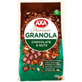 Гранола AXA с шоколадом и орехами, 330 г