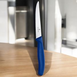 Cutit VICTORINOX Swiss Classic, steak, 11cm, wavy, blue, 6.7232.20