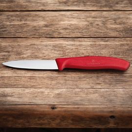 Cutit VICTORINOX Swiss Classic, paring, 8cm, straight, pointer tip, red, 6.7601