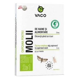 Ловушка 2 в 1, для пищевой и платяной моли VACO Эко, 2 шт