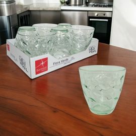 Набор стаканов для воды BORMIOLI ROCCO Flora Acqua, зеленые, 6 шт