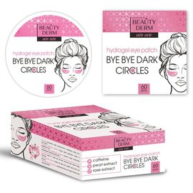 Гидрогелевые патчи BEAUTYDERM Bye Bye темные круги, розовые, 60 шт