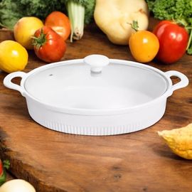 Forma pentru copt FISSMAN 14159, cu capac de sticla, 31x25.5x6.5 cm, 2.1 l