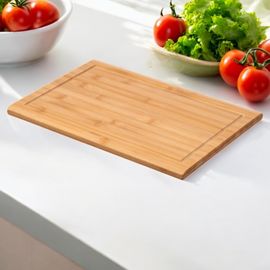 Доска кухонная ARDESTO Midori, с желобом, из бамбука, 33*22*1.5 см