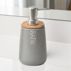 Диспенсер для мыла TENDANCE Bath, керамика, крышка бамбук