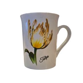 Cana de ceramica alba , floare 7,5х9,5cm