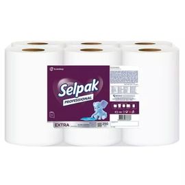 Бумажные полотенца SELPAK, 1 слой, 6 рулонов