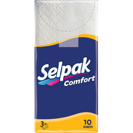 Носовые платки SELPAK Comfort 3 слоя 10 шт
