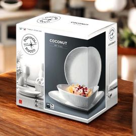 Набор тарелок BORMIOLI ROCCO Coconut, стеклокерамика, 18 шт