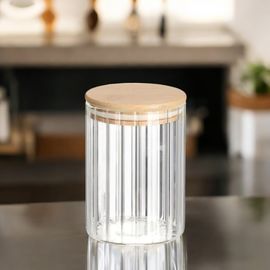 Borcan de depozitoare, cu capac, sticla, 600 ml