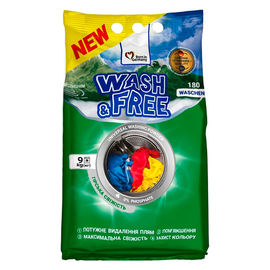 Стиральный порошок WASH&FREE, горная свежесть, 9 кг
