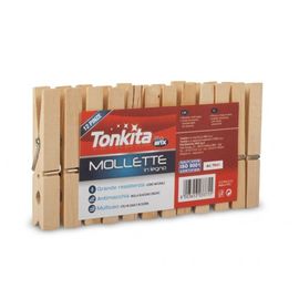 Прищепки для белья TONKITA, деревянные, 12 шт