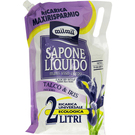 Sapun lichid MilMil Talc Iris, rezerva, 2000 ml