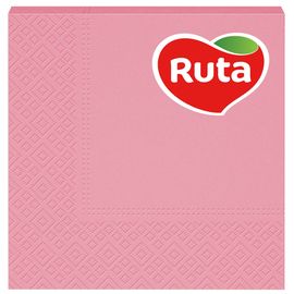 Салфетки RUTA ароматизированные, светло-розовые, 3 слоя, 33 х 33 см, 20 шт