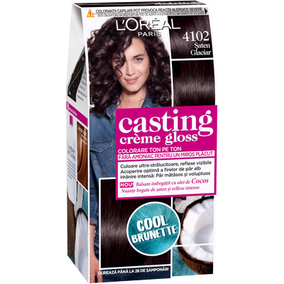 Vopsea pentru par L'OREAL Casting Creme Gloss, 4102 Saten Glaciar, 120 ml