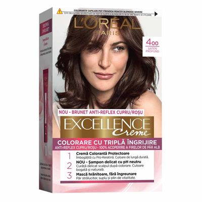 Крем-краска для волос L'OREAL Excellence, 400 Каштановый, 192 мл