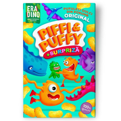 Pufuleti dulci din porumb PIFFI & PUFFY, Original, cu surpriza, 90 g