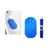 Covoras de baie Tendance Bubbles, oval, albastru-deschis, PVC, 36x69cm