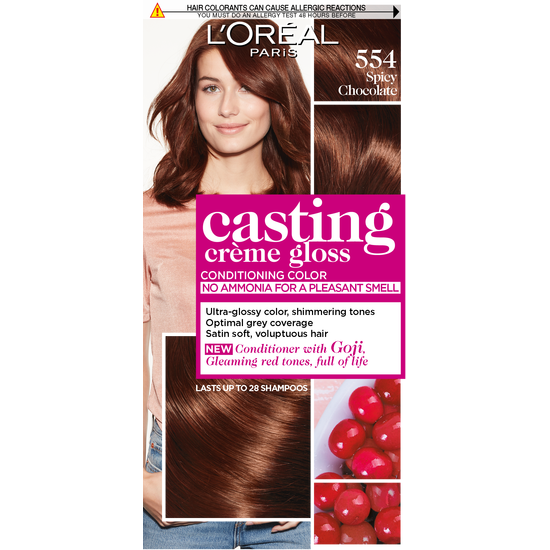 Краска для волос L'OREAL Casting Creme Gloss, 554 Пряный Шоколад, 120 мл