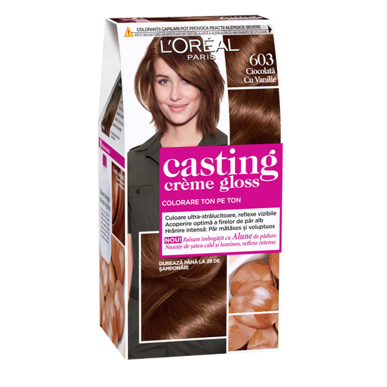 Краска для волос, L'OREAL Casting Creme Gloss, 603 Молочный Шоколад 180 мл