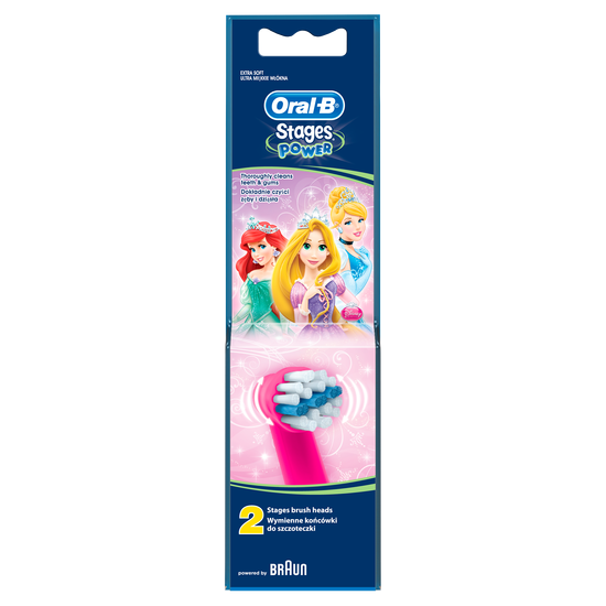 Насадки для электрической зубной щётки ORAL-B Princess, для детей, мягкие, 2 шт