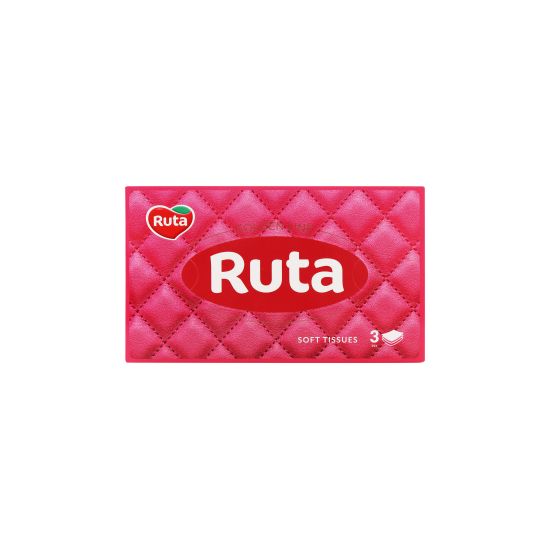Салфетки в коробке RUTA 3 слоя, косметические, белые, 60 шт