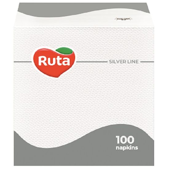 Салфетки кухонные, белые RUTA 1 слой, 100 шт