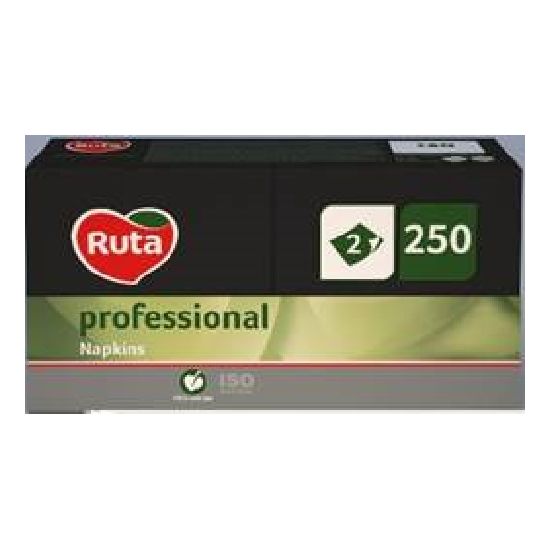 Салфетки RUTA Professional, черные, 2 слоя, 250 шт