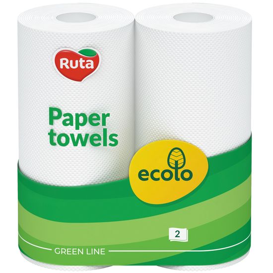 Бумажные полотенца ECOLO 2 слоя 2 шт