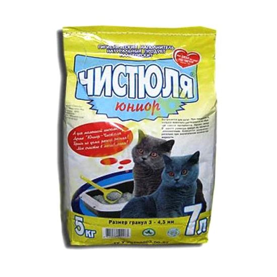 Наполнитель ЧИСТЮЛЯ Юниор для кошек 3 - 4,5 мм, 5 кг