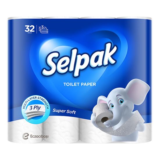 Туалетная бумага SELPAK 3 слоя 32 рулона