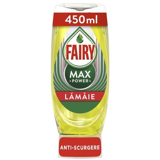 Gel pentru vesela FAIRY Max Power, lamaie, 450 ml