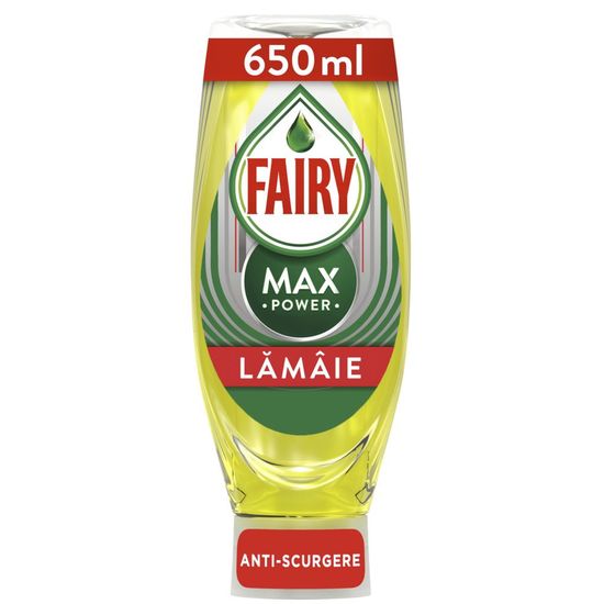 Gel pentru vesela FAIRY Max Power, lamaie, 650 ml