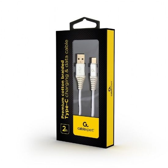 Cablu Cablexpert USB2.0/Type-C Premium Cotton braided 2 m, 2 image