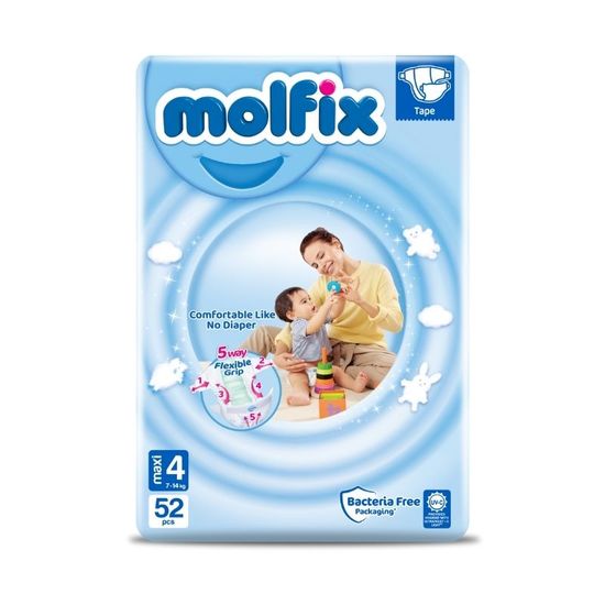 Подгузники для детей MOLFIX №4 3D Maxi, 7-14 кг, 52 шт