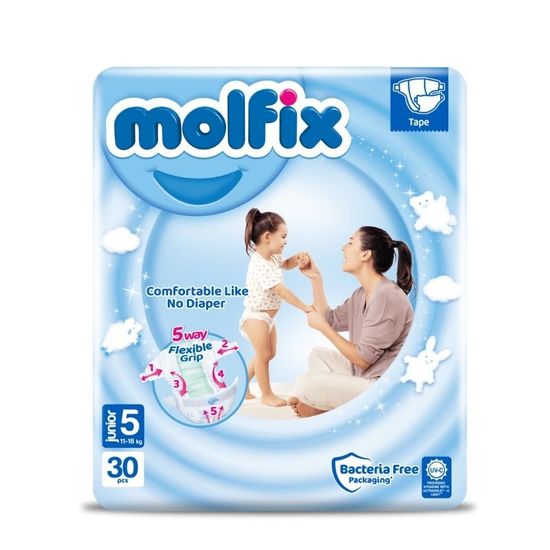 Scutece pentru copii MOLFIX №5 Anti Sagging JUNIOR, 11-18 kg, 30 buc