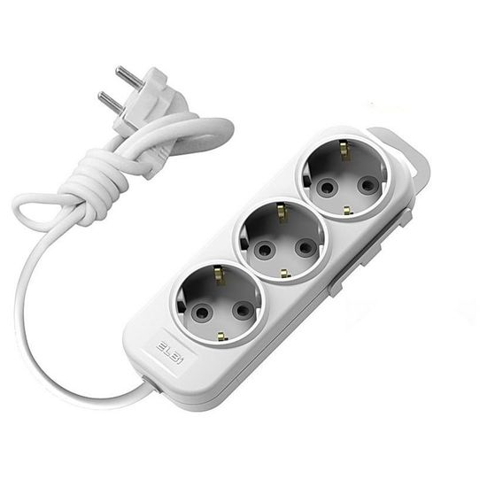 Удлинитель EL-BI Myra 527-010203-321, 3 гнезда, с заземлением, 3 x 1.5 мм 2, 3 м