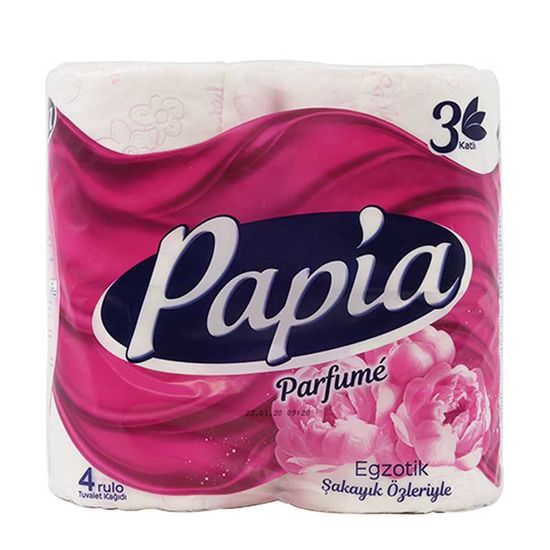 Туалетная бумага PAPIA Exotic, 3 слоя, 4 шт