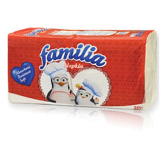 Servetele de bucatarie FAMILIA, 1 strat, albe, 200 buc