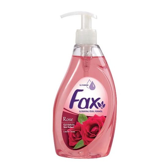 Жидкое мыло FAX, роза, с дозатором, 0.4 л