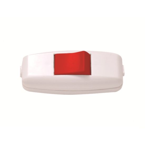 Intrerupator ELBI 505-005301-806, pe fir, alb/rosu, punga, 1/50/150
