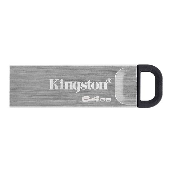 Флеш-накопитель KINGSTON DataTraveler, Kyson серебристый, металлический корпус, компактный и легкий, Read 200 MByte/s, USB3.2, 64GB